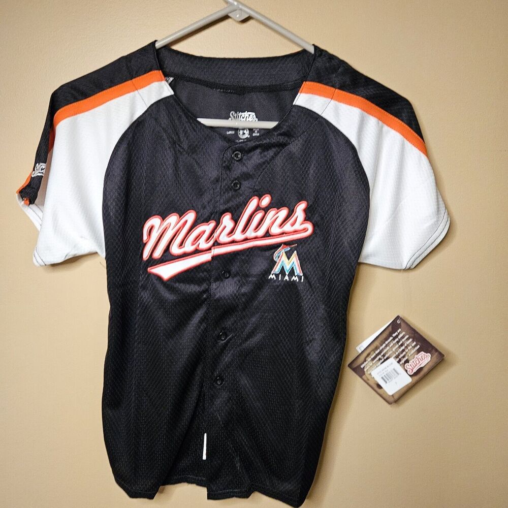Miami Marlins Youth Black SIZE 7